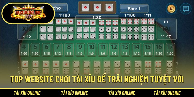 Danh sách 3 địa chỉ chơi tài xỉu chất lượng